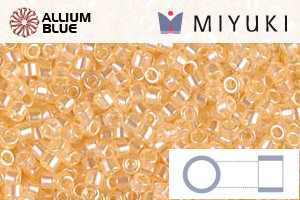 MIYUKI Delica® Seed Beads (DB1478) 11/0 Round - Transparent Pale Beige Luster