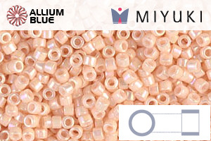 MIYUKI Delica® Seed Beads (DB1502) 11/0 Round - Opaque Light Peach AB