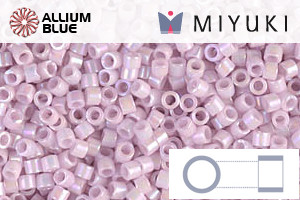MIYUKI Delica® Seed Beads (DB1504) 11/0 Round - Opaque Pale Rose AB