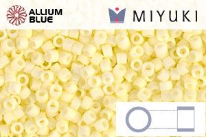 MIYUKI Delica® Seed Beads (DB1511) 11/0 Round - Matte Opaque Pale Yellow - Click Image to Close