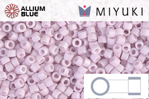 MIYUKI Delica® Seed Beads (DB1524) 11/0 Round - Matte Opaque Pale Rose AB - Click Image to Close