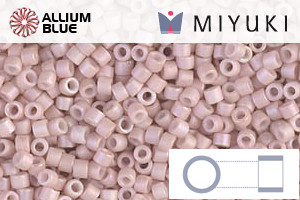 MIYUKI Delica® Seed Beads (DB1525) 11/0 Round - Matte Opaque Pink Champagne AB - Haga Click en la Imagen para Cerrar