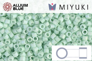 MIYUKI Delica® Seed Beads (DB1526) 11/0 Round - Matte Opaque Light Mint AB - 關閉視窗 >> 可點擊圖片