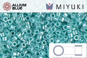 MIYUKI Delica® Seed Beads (DB1567) 11/0 Round - Opaque Sea Opal Luster - 關閉視窗 >> 可點擊圖片