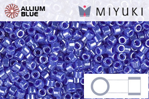 MIYUKI Delica® Seed Beads (DB1569) 11/0 Round - Opaque Cyan Blue Luster - Haga Click en la Imagen para Cerrar
