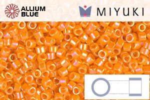 MIYUKI Delica® Seed Beads (DB1573) 11/0 Round - Opaque Mandarin AB - Haga Click en la Imagen para Cerrar