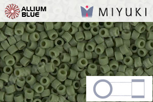 MIYUKI Delica® Seed Beads (DB1585) 11/0 Round - Matte Opaque Avocado - 關閉視窗 >> 可點擊圖片