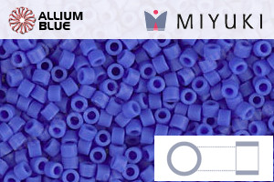 MIYUKI Delica® Seed Beads (DB1588) 11/0 Round - Matte Opaque Cyan Blue - Click Image to Close