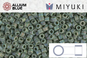 MIYUKI Delica® Seed Beads (DB1594) 11/0 Round - Matte Opaque Avocado AB - Haga Click en la Imagen para Cerrar