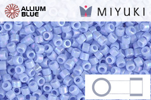 MIYUKI Delica® Seed Beads (DB1596) 11/0 Round - Matte Opaque Agate Blue AB - Haga Click en la Imagen para Cerrar