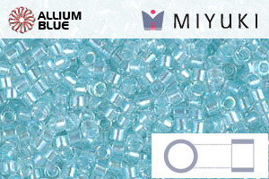 MIYUKI Delica® Seed Beads (DB1672) 11/0 Round - Pearl Lined Glacier Blue AB - 關閉視窗 >> 可點擊圖片