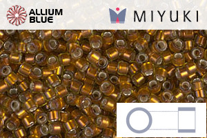 MIYUKI Delica® Seed Beads (DB1682) 11/0 Round - Silver Lined Glazed Dark Honey - Click Image to Close