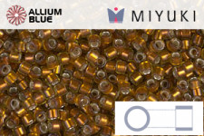 MIYUKI Delica® Seed Beads (DB1682) 11/0 Round - Silver Lined Glazed Dark Honey