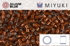 MIYUKI Delica® Seed Beads (DB1683) 11/0 Round - Silver Lined Glazed Dark Topaz