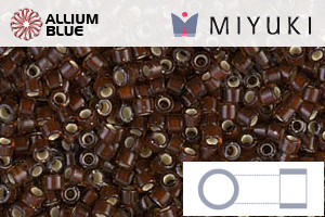 MIYUKI Delica® Seed Beads (DB1684) 11/0 Round - Silver Lined Glazed Dark Root Beer
