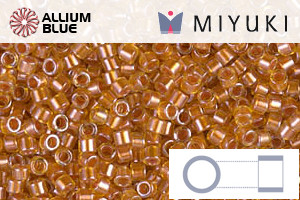 MIYUKI Delica® Seed Beads (DB1702) 11/0 Round - Copper Pearl Lined Marigold - 关闭视窗 >> 可点击图片