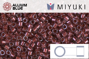 MIYUKI Delica® Seed Beads (DB1705) 11/0 Round - Copper Pearl Lined Transparent Dark Cranberry - 关闭视窗 >> 可点击图片