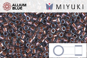 MIYUKI Delica® Seed Beads (DB1706) 11/0 Round - Copper Pearl Lined Aqua - 关闭视窗 >> 可点击图片