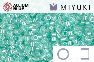 MIYUKI Delica® Seed Beads (DB1707) 11/0 Round - Mint Pearl Lined Glacier Blue - Haga Click en la Imagen para Cerrar
