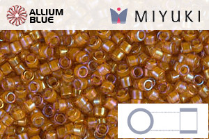 MIYUKI Delica® Seed Beads (DB1734) 11/0 Round - Beige Lined Topaz AB - 关闭视窗 >> 可点击图片