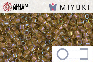 MIYUKI Delica® Seed Beads (DB1738) 11/0 Round - Cocoa Lined Chartreuse AB - 关闭视窗 >> 可点击图片