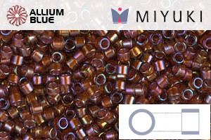 MIYUKI Delica® Seed Beads (DB1750) 11/0 Round - Sparkling Beige Lined Root Beer AB - 关闭视窗 >> 可点击图片