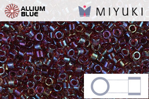 MIYUKI Delica® Seed Beads (DB1751) 11/0 Round - Red Lined Topaz AB - Haga Click en la Imagen para Cerrar