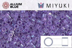 MIYUKI Delica® Seed Beads (DB1753) 11/0 Round - Sparkling Purple Lined Opal AB