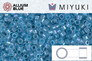 MIYUKI Delica® Seed Beads (DB1761) 11/0 Round - Sparkling Sky Blue Lined Opal AB - 关闭视窗 >> 可点击图片