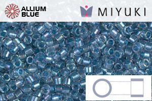 MIYUKI Delica® Seed Beads (DB1762) 11/0 Round - Sparkling Sky Blue Lined Crystal AB - 关闭视窗 >> 可点击图片