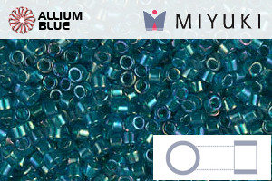 MIYUKI Delica® Seed Beads (DB1764) 11/0 Round - Emerald Lined Aqua AB - 關閉視窗 >> 可點擊圖片