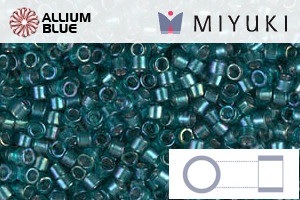 MIYUKI Delica® Seed Beads (DB1769) 11/0 Round - Sparkling Aqua Green Lined Teal AB - 关闭视窗 >> 可点击图片