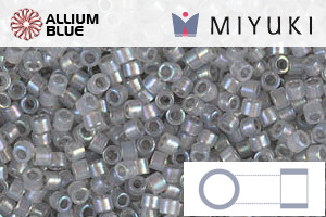 MIYUKI Delica® Seed Beads (DB1770) 11/0 Round - Sparkling Pewter Lined Opal AB - 关闭视窗 >> 可点击图片