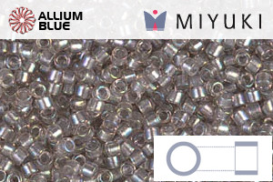 MIYUKI Delica® Seed Beads (DB1772) 11/0 Round - Sparkling Pewter Lined Crystal AB - 关闭视窗 >> 可点击图片