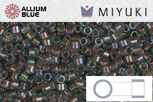 MIYUKI Delica® Seed Beads (DB1775) 11/0 Round - Topaz Lined Aqua AB - 关闭视窗 >> 可点击图片