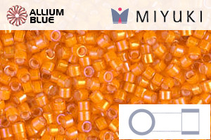 MIYUKI Delica® Seed Beads (DB1777) 11/0 Round - White Lined Orange AB - 关闭视窗 >> 可点击图片