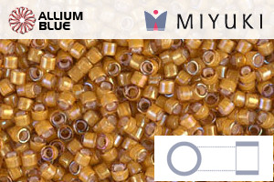 MIYUKI Delica® Seed Beads (DB1778) 11/0 Round - White Lined Topaz AB