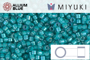MIYUKI Delica® Seed Beads (DB1782) 11/0 Round - White Lined Teal AB - 关闭视窗 >> 可点击图片