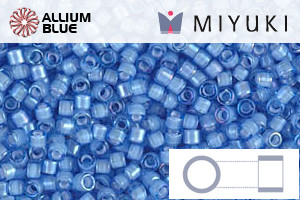 MIYUKI Delica® Seed Beads (DB1784) 11/0 Round - White Lined Sapphire AB