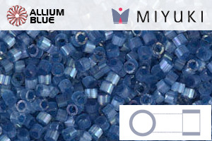 MIYUKI Delica® Seed Beads (DB1811) 11/0 Round - Dyed Dusk Blue Silk Satin - Click Image to Close