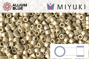 MIYUKI Delica® Seed Beads (DB1831F) 11/0 Round - DURACOAT Galvanized Silver Frosted - Haga Click en la Imagen para Cerrar