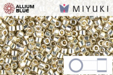 MIYUKI Delica® Seed Beads (DB1831) 11/0 Round - Duracoat Galvanized Silver