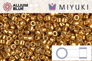 MIYUKI Delica® Seed Beads (DB1833) 11/0 Round - Duracoat Galvanized Dark Gold - Haga Click en la Imagen para Cerrar