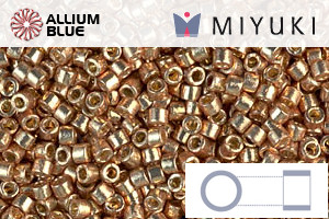 MIYUKI Delica® Seed Beads (DB1834) 11/0 Round - DURACOAT Galvanized Champagne - Click Image to Close