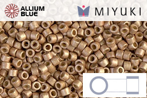 MIYUKI Delica® Seed Beads (DB1834F) 11/0 Round - DURACOAT Galvanized Champagne Frosted - 關閉視窗 >> 可點擊圖片