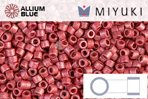MIYUKI Delica® Seed Beads (DB1841F) 11/0 Round - DURACOAT Galvanized Light Cranberry Frosted - Click Image to Close