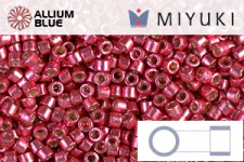 MIYUKI Delica® Seed Beads (DB1841) 11/0 Round - Duracoat Galvanized Light Cranberry