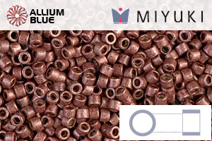 MIYUKI Delica® Seed Beads (DB1842F) 11/0 Round - DURACOAT Galvanized Dark Berry Frosted - Click Image to Close