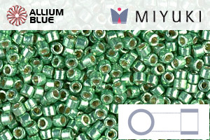 MIYUKI Delica® Seed Beads (DB1844) 11/0 Round - DURACOAT Galvanized Dark Mint Green - Click Image to Close