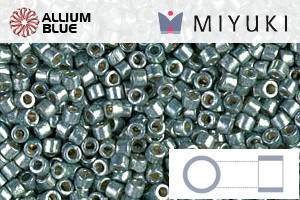 MIYUKI Delica® Seed Beads (DB1846) 11/0 Round - DURACOAT Galvanized Dark Sea Foam